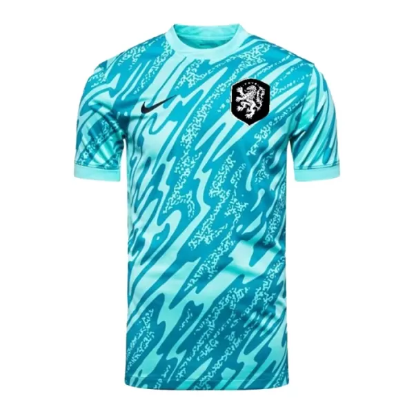 Camiseta Portero Países Bajos Hombre Euro 2024 Azul