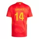 Camiseta España Aymeric Laporte 14 Hombre Primera Euro 2024