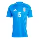 Camiseta Italia Giorgio Scalvini 15 Hombre Primera Euro 2024