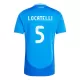 Camiseta Italia Manuel Locatelli 5 Hombre Primera Euro 2024