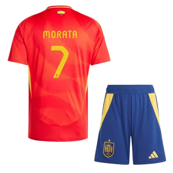 Conjunto España Alvaro Morata 7 Niño Primera Euro 2024