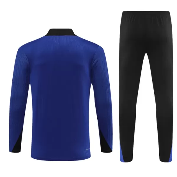 Barcelona Sudadera De Entrenamiento Hombre Cremallera Cuarto 24/25 Azul