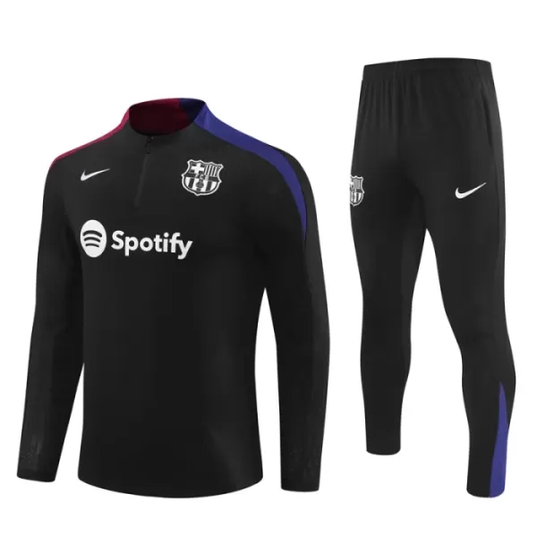 Barcelona Sudadera De Entrenamiento Hombre Cremallera Cuarto 24/25 Negra