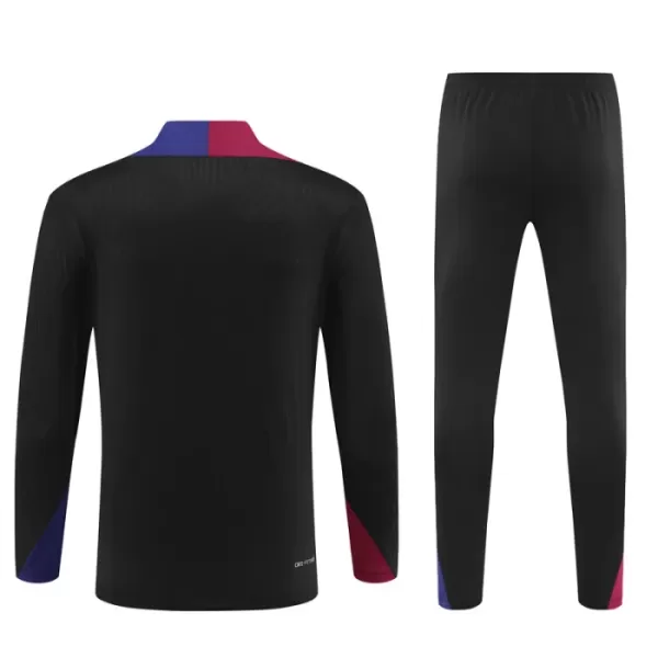 Barcelona Sudadera De Entrenamiento Hombre Cremallera Cuarto 24/25 Negra