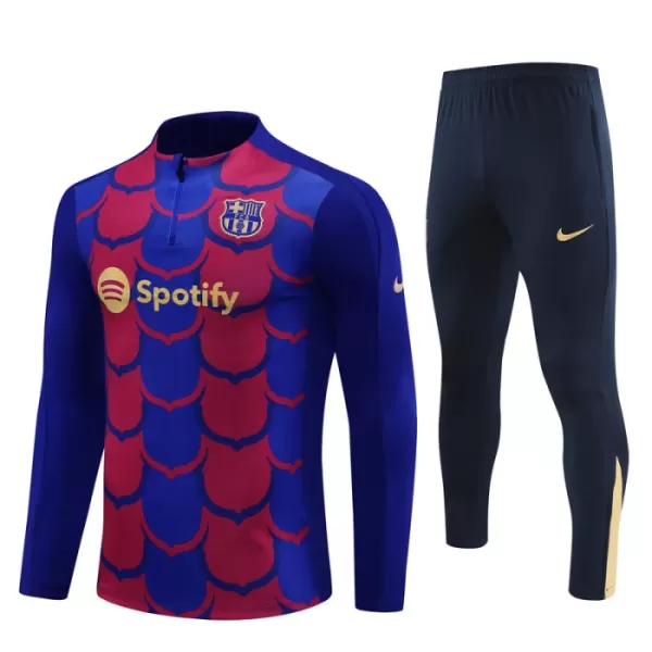 Barcelona Sudadera De Entrenamiento Niño Cremallera Cuarto 24/25 Azul