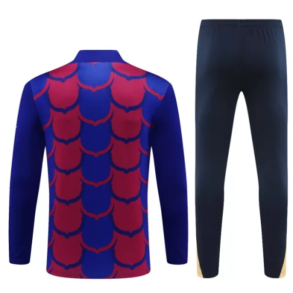 Barcelona Sudadera De Entrenamiento Niño Cremallera Cuarto 24/25 Azul