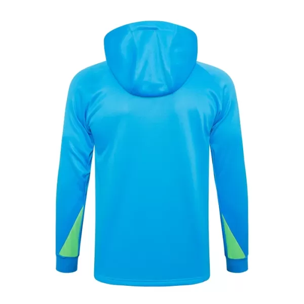 Brasil Hoodie Sudadera De Entrenamiento Hombre Cremallera Cuarto 24/25 Azul