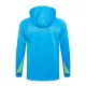 Brasil Hoodie Sudadera De Entrenamiento Hombre Cremallera Cuarto 24/25 Azul