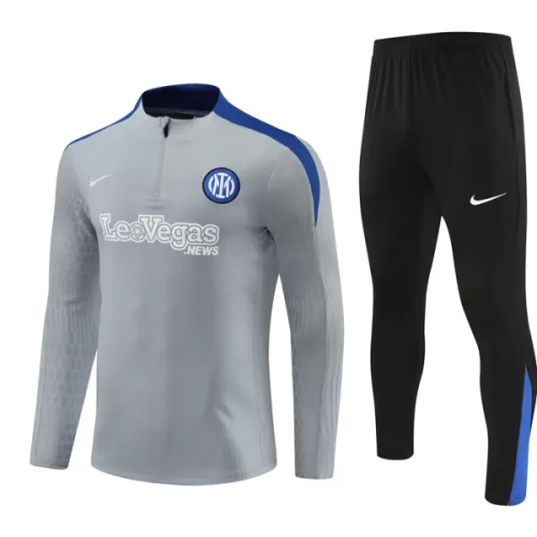 Inter Milan Sudadera De Entrenamiento Niño Cremallera Cuarto 24/25 Gris