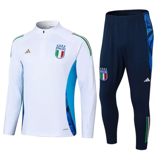 Italia Sudadera De Entrenamiento Hombre Cremallera Cuarto 24/25 Blanca