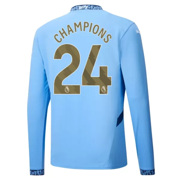 Camiseta Manga Larga Manchester City Champions 24 Hombre Primera 24/25