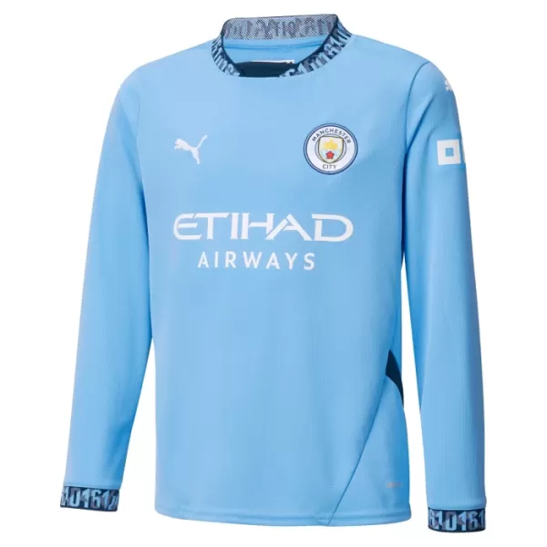 Conjunto Manga Larga Manchester City Niño Primera 24/25