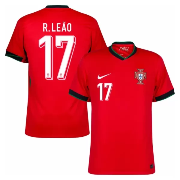 Camiseta Portugal R. Leao 17 Hombre Primera Euro 2024