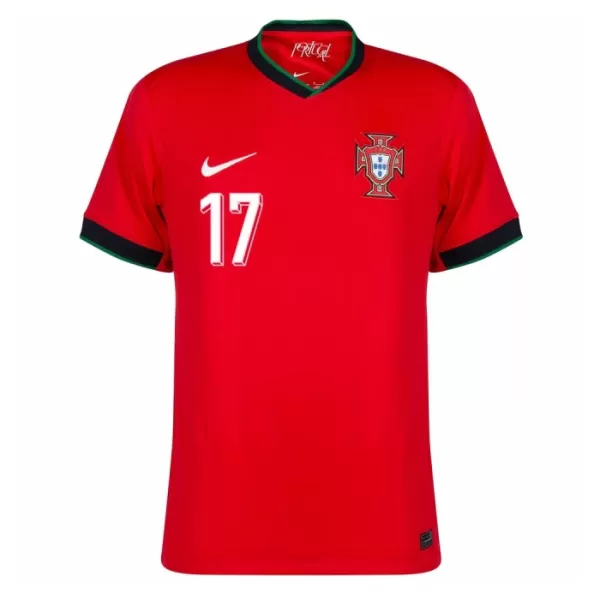 Camiseta Portugal R. Leao 17 Hombre Primera Euro 2024