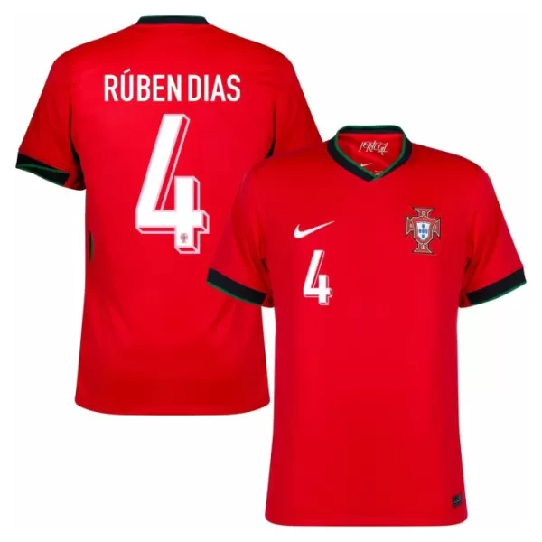 Camiseta Portugal Rúben Dias 4 Hombre Primera Euro 2024