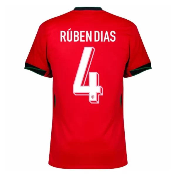 Camiseta Portugal Rúben Dias 4 Hombre Primera Euro 2024