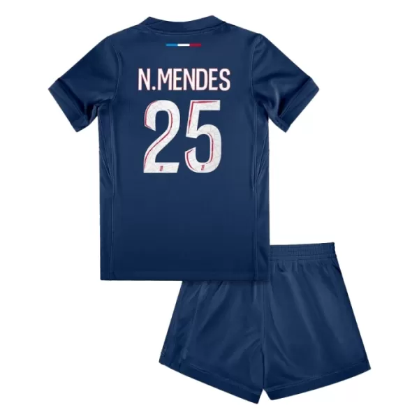 Conjunto Paris Saint-Germain Nuno Mendes 25 Niño Primera 24/25