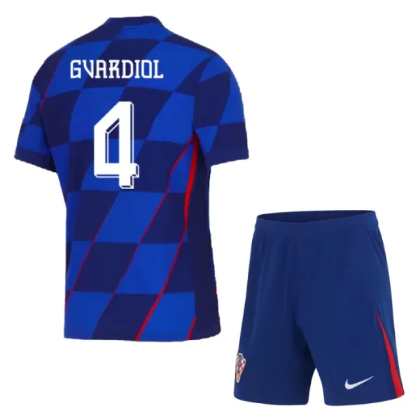 Conjunto Croacia Gvardiol 4 Niño Segunda Euro 2024