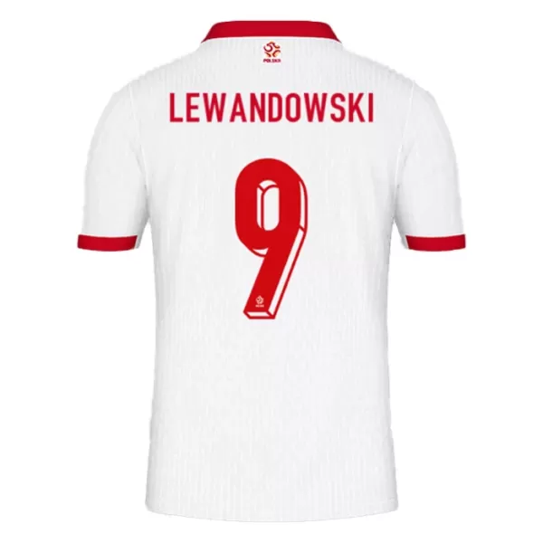 Camiseta Polonia Lewandowski 9 Hombre Primera Euro 2024