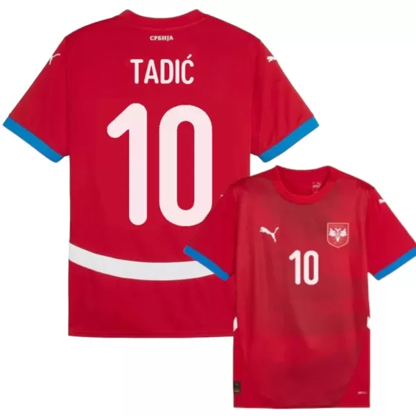 Camiseta Serbia Tadic 10 Hombre Primera Euro 2024
