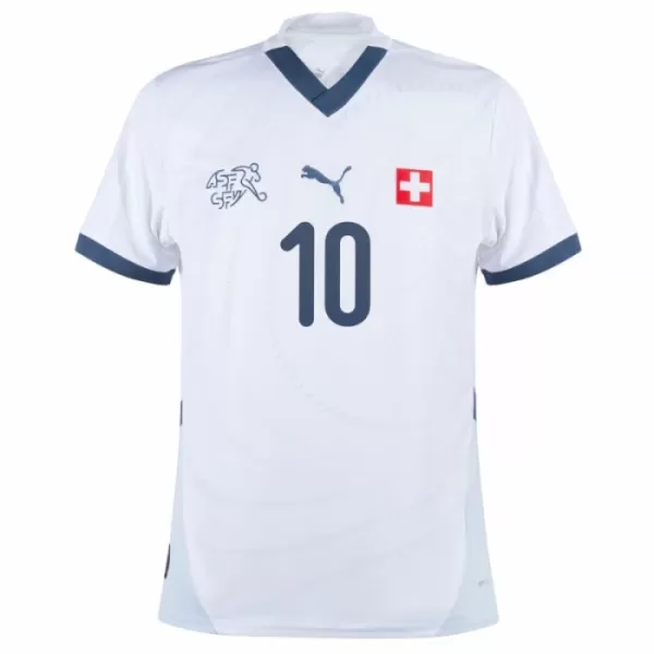 Camiseta Suiza Xhaka 10 Hombre Segunda Euro 2024