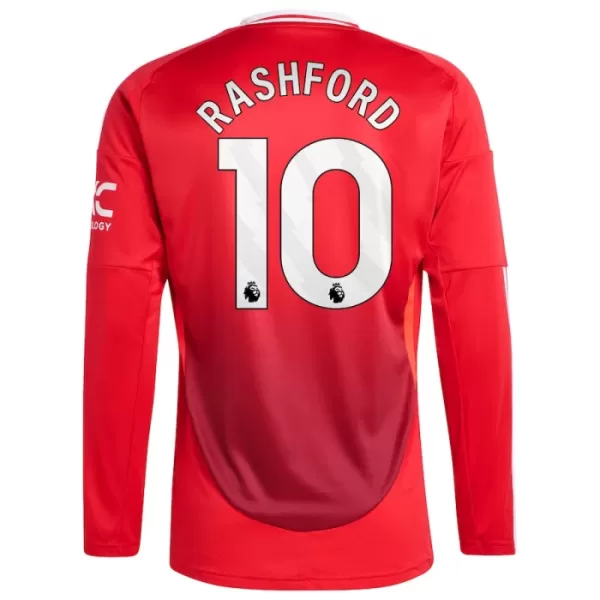 Camiseta Manga Larga Manchester United Rashford 10 Hombre Primera 24/25