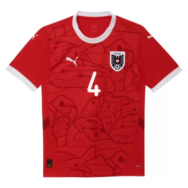 Camiseta Austria Kevin Danso 4 Hombre Primera Euro 2024