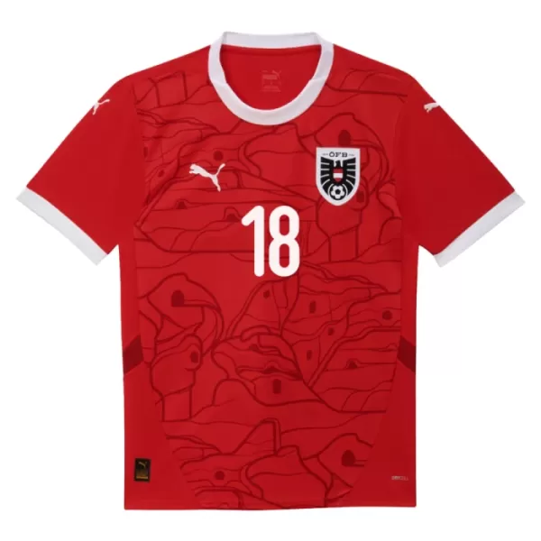 Camiseta Austria Romano Schmid 18 Hombre Primera Euro 2024