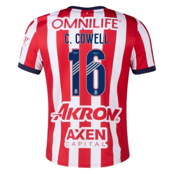 Camiseta Chivas de Guadalajara C. Cowell 16 Hombre Primera 24/25