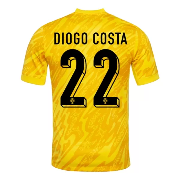 Camiseta Portero Portugal Diogo Costa 22 Hombre Euro 2024 Amarilla