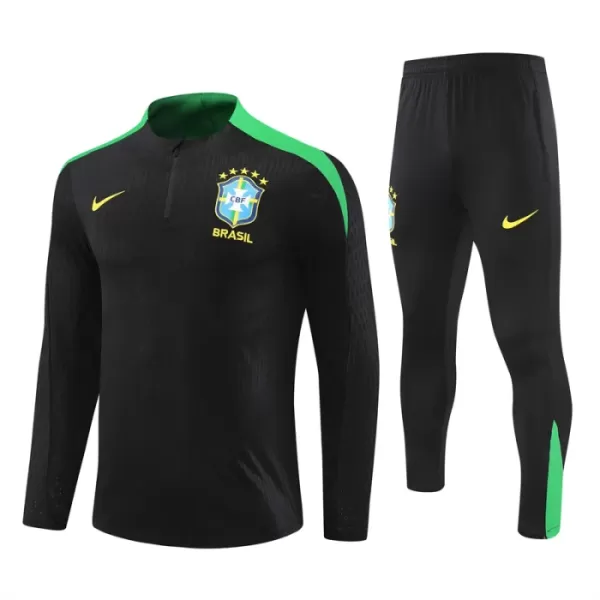 Brasil Sudadera De Entrenamiento Hombre Cremallera Cuarto 24/25 Negra