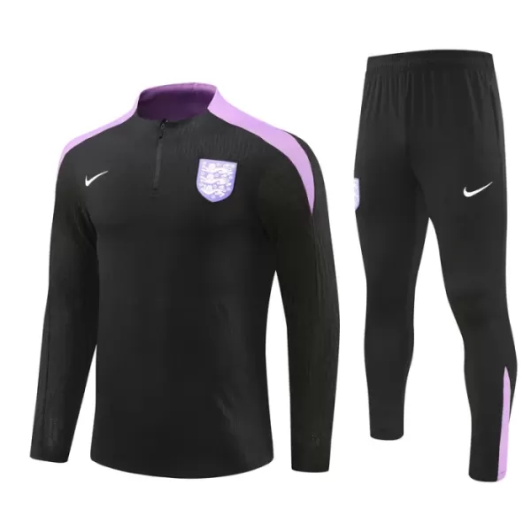 Inglaterra Sudadera De Entrenamiento Hombre Cremallera Cuarto 24/25 Negra