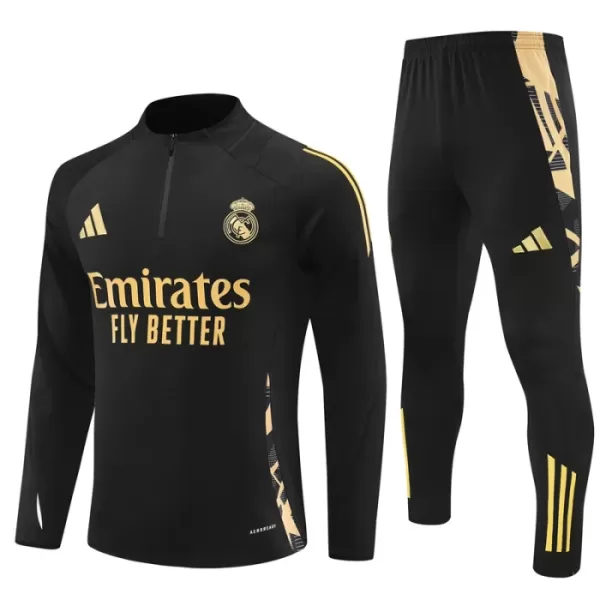 Real Madrid Sudadera De Entrenamiento Hombre Cremallera Cuarto 24/25 Negra