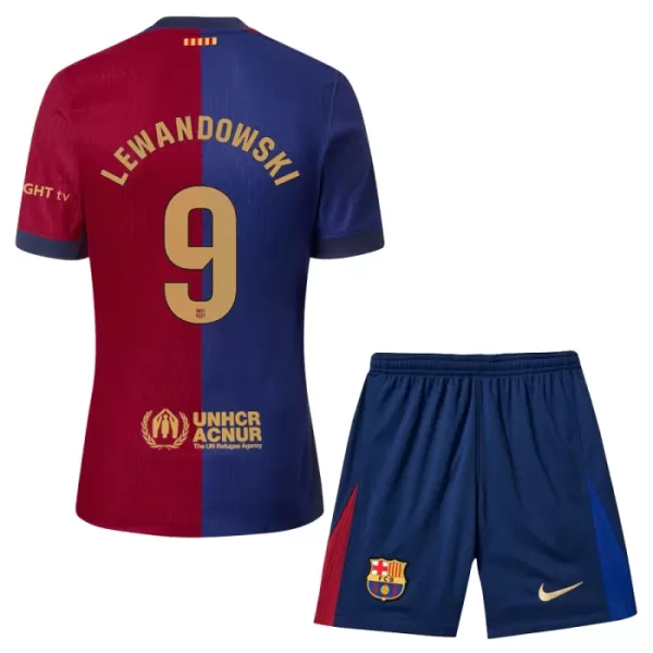 Conjunto FC Barcelona Lewandowski 9 Niño Primera 24/25