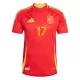 Camiseta España Williams JR 17 Hombre Primera Euro 2024