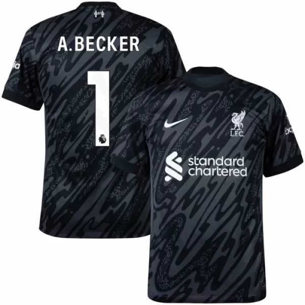 Camiseta Portero Liverpool A. Becker 1 Hombre 24/25 Negra