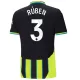 Camiseta Manchester City Rúben 3 Hombre Segunda 24/25