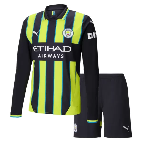 Conjunto Manga Larga Manchester City Niño Segunda 24/25