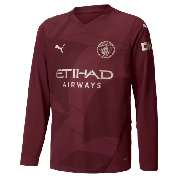 Conjunto Manga Larga Manchester City Niño Tercera 24/25