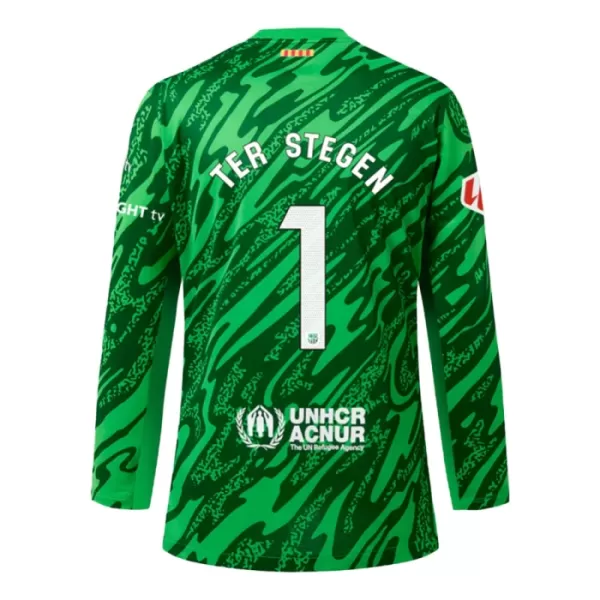 Camiseta Portero FC Barcelona Ter Stegen 1 Hombre Primera 24/25 Manga Larga