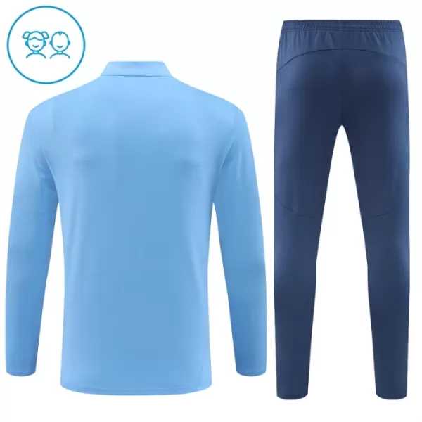 Manchester City Sudadera De Entrenamiento Niño Cremallera Cuarto 24/25 Azul