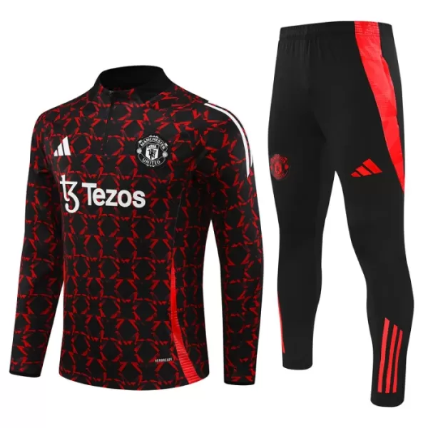 Manchester United Sudadera De Entrenamiento Hombre Cremallera Cuarto 24/25 Negra