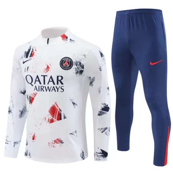 Paris Saint-Germain Sudadera De Entrenamiento Hombre Cremallera Cuarto 24/25 Blanca