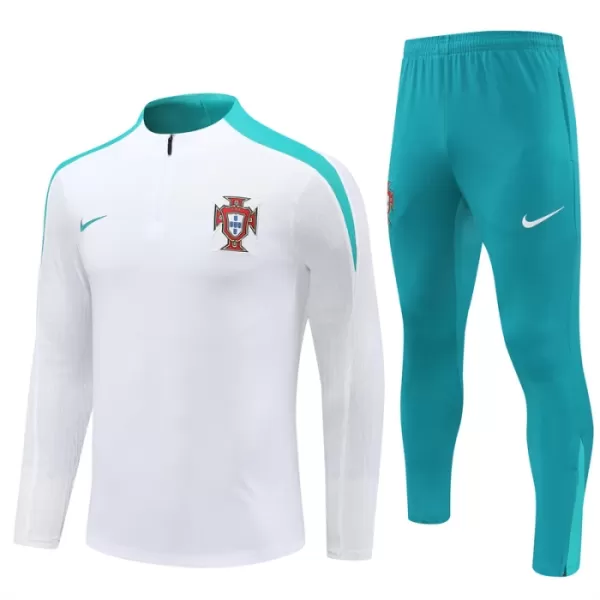 Portugal Sudadera De Entrenamiento Hombre Cremallera Cuarto 24/25 Blanca