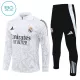 Real Madrid Sudadera De Entrenamiento Niño Cremallera Cuarto 24/25 Blanca