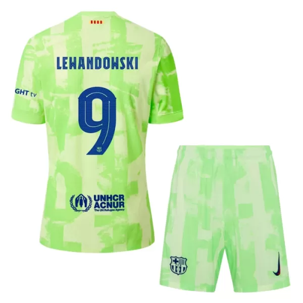 Conjunto FC Barcelona Lewandowski 9 Niño Tercera 24/25