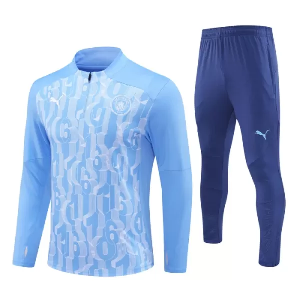 Manchester City Sudadera De Entrenamiento Hombre Cremallera Cuarto 24/25 Azul