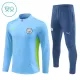 Manchester City Sudadera De Entrenamiento Niño Cremallera Cuarto 24/25 Azul