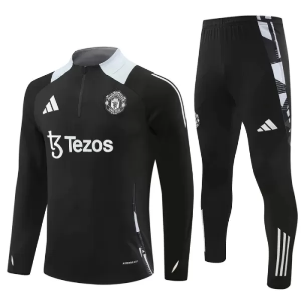 Manchester United Sudadera De Entrenamiento Hombre Cremallera Cuarto 24/25 Negra