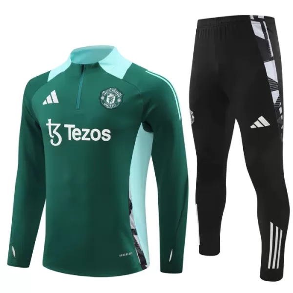 Manchester United Sudadera De Entrenamiento Hombre Cremallera Cuarto 24/25 Verde